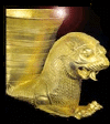 Gold Lion Vase